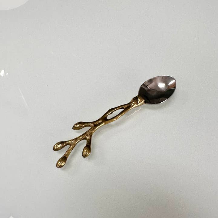 India Handicrafts Inc - Wholesale Kitchen Spoon - Gold Stainless Steel Bud Spoon2