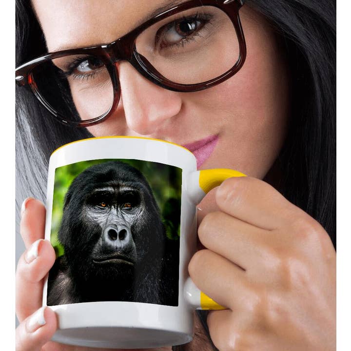 3dRose - Wholesale Coffee Mug - 3dRose, Proud Mountain gorilla. Bwindi Impenetrable Forest. Uganda, Mug1
