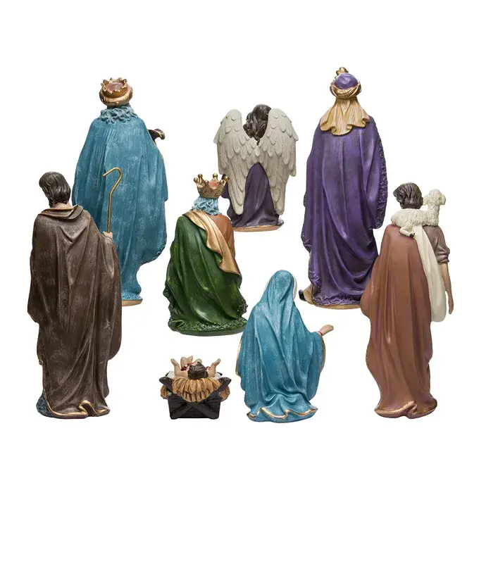 Kurt S. Adler, Inc. - Vente Crèche de Noël - 9"SET DE CRÈCHE EN RÉSINE 8PC3