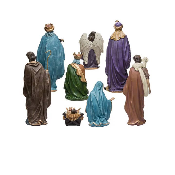 Kurt S. Adler, Inc. - Wholesale Nativity Scene Decor - 9"RESIN NATIVITY SET 8PC3