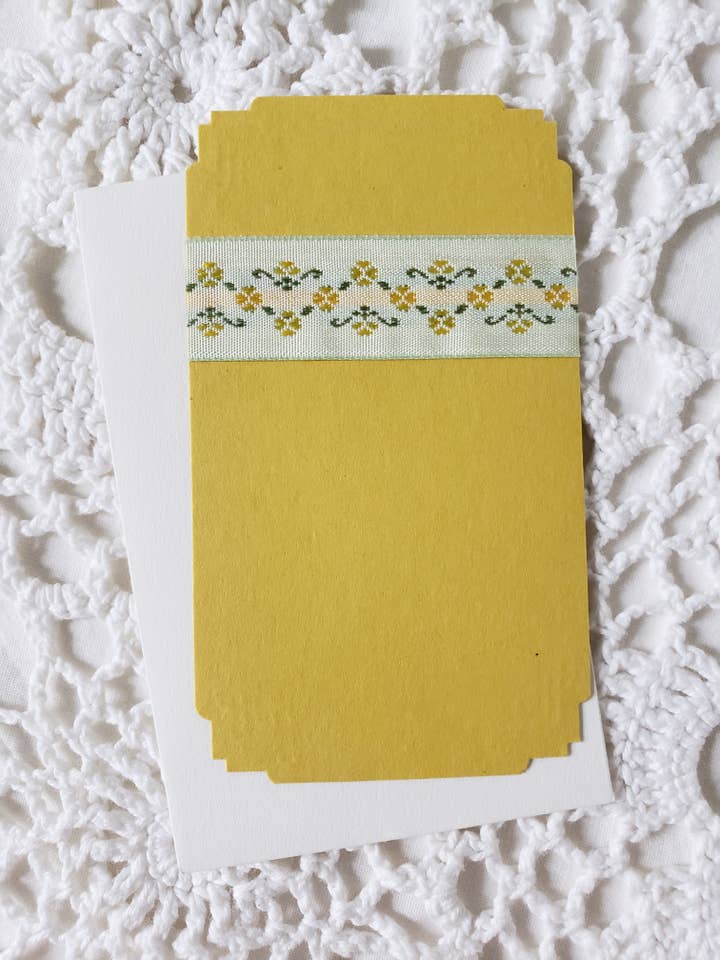 Small Gift Enclosure Note Card with Floral Pattern for wholesale by Sugar Shop Vintage & Paperie