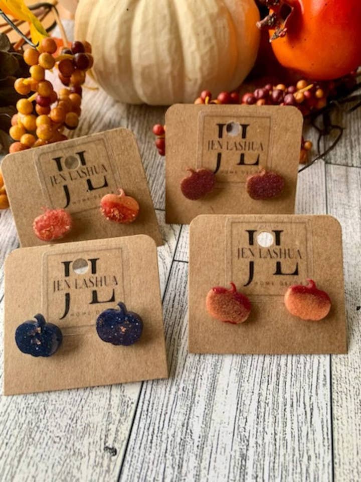 Earrings | Handmade | Pumpkins for wholesale by Jen Lashua | Home Decor & Gifts