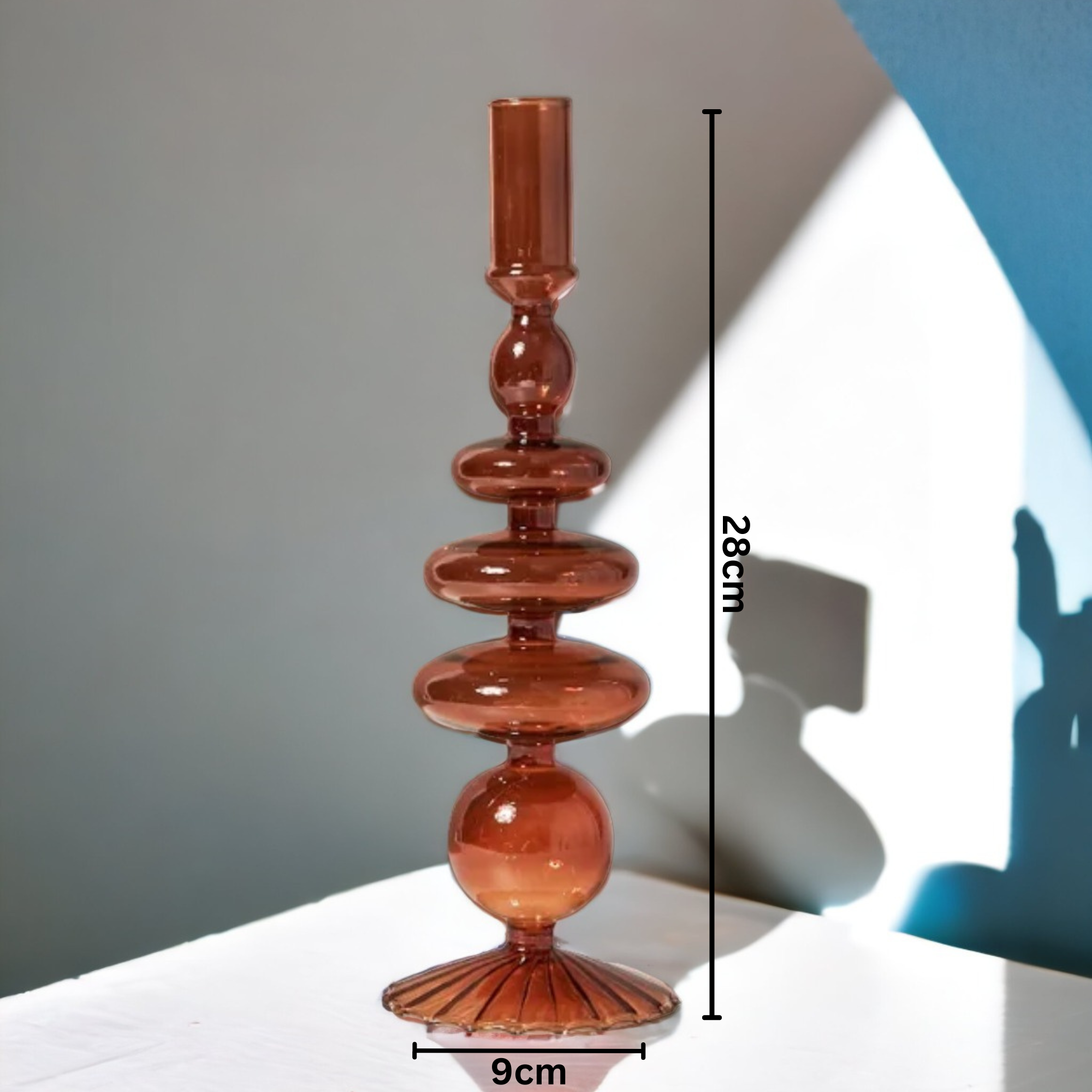 IVORE.GROUP (We cover All Import duty) – Engroshandel Lyseholder – Retro glas klassiske håndlavede lysestager i farvet borosilikatglas9