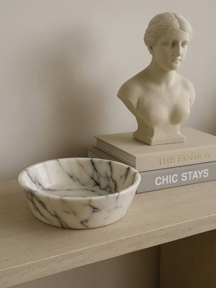 Handmade Polished Marble Decorative Bowl for wholesale by Objects & Heritage