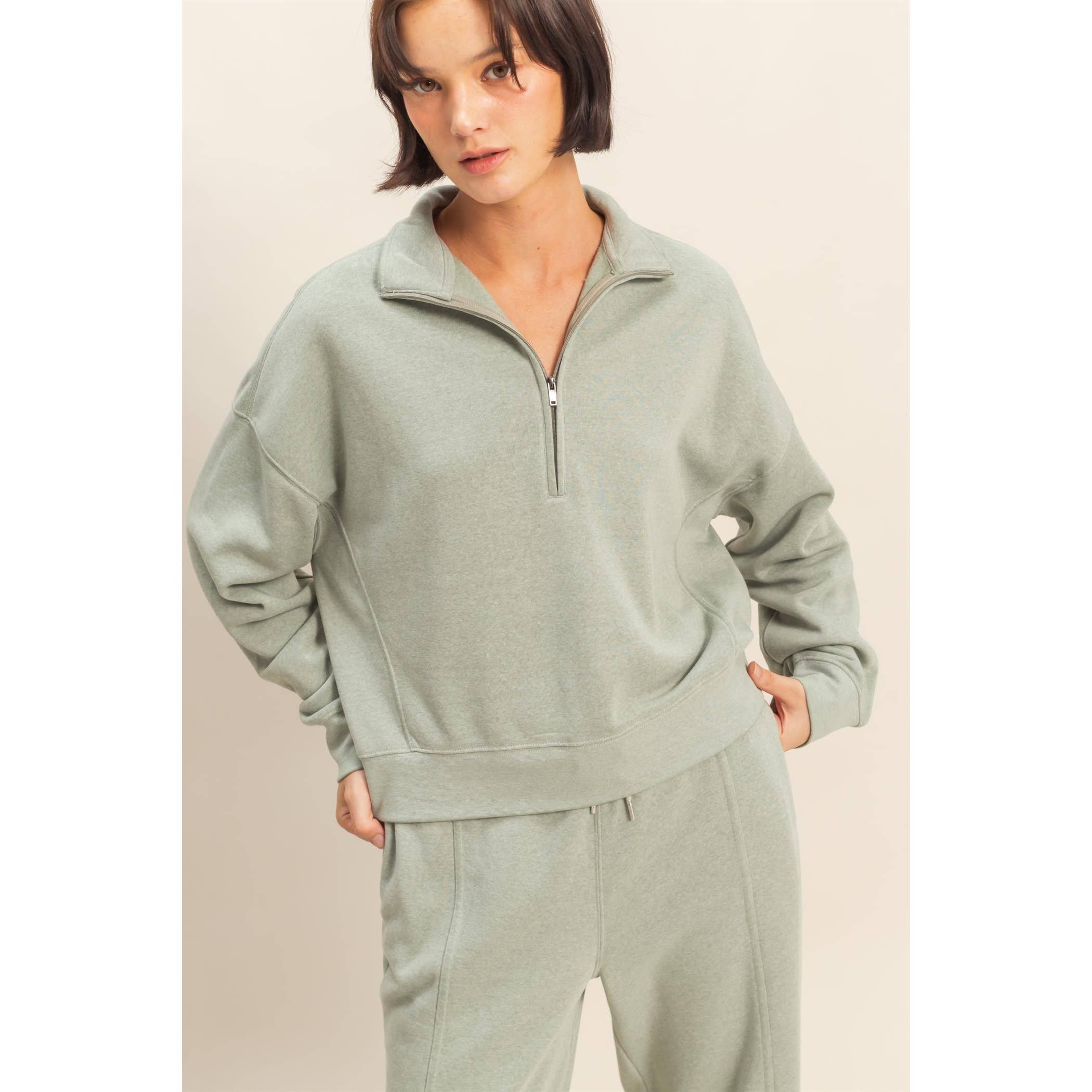 Double Zero - Venta al por mayor Sudadera - Mujer - Sudadera con media cremallera Love This Way0