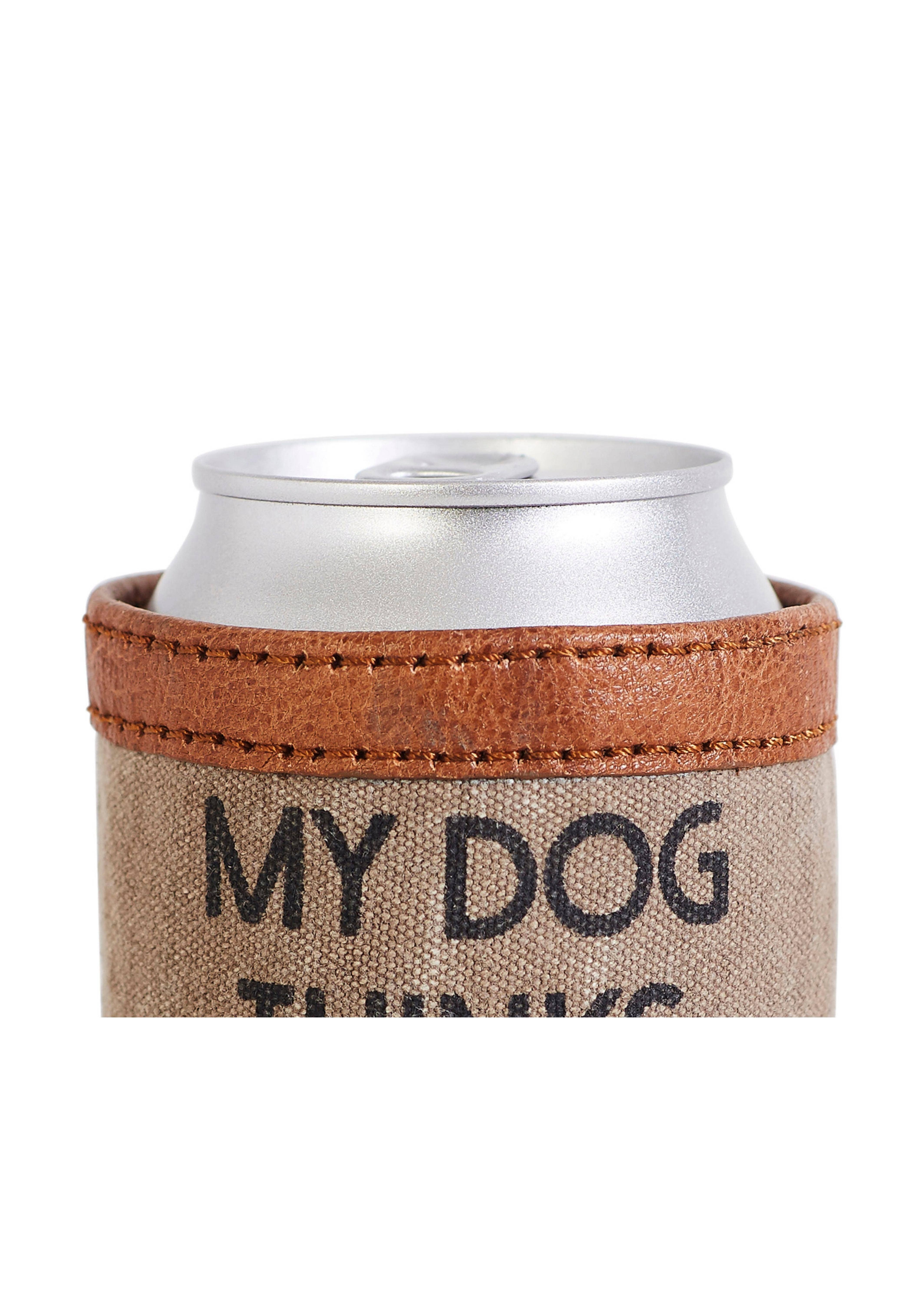 Mona B. - Wholesale Drink Huggers & Koozies - I'm Cool Up-Cycled Canvas Drink Hugger Can Cover3