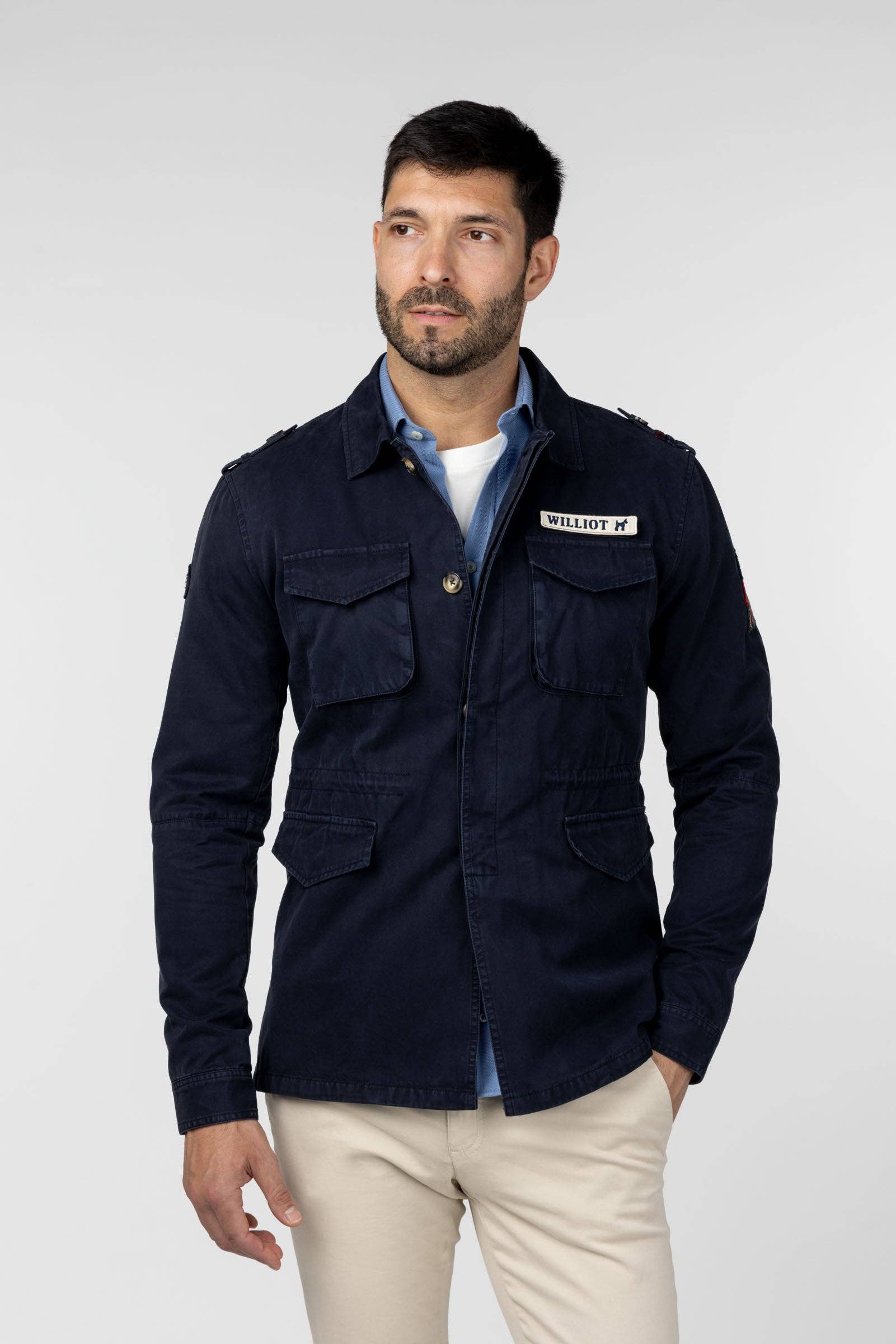 williot – Großhandel Jacke - Herren – In der Sahara gefärbtes Kleidungsstück mit austauschbaren Patches.3