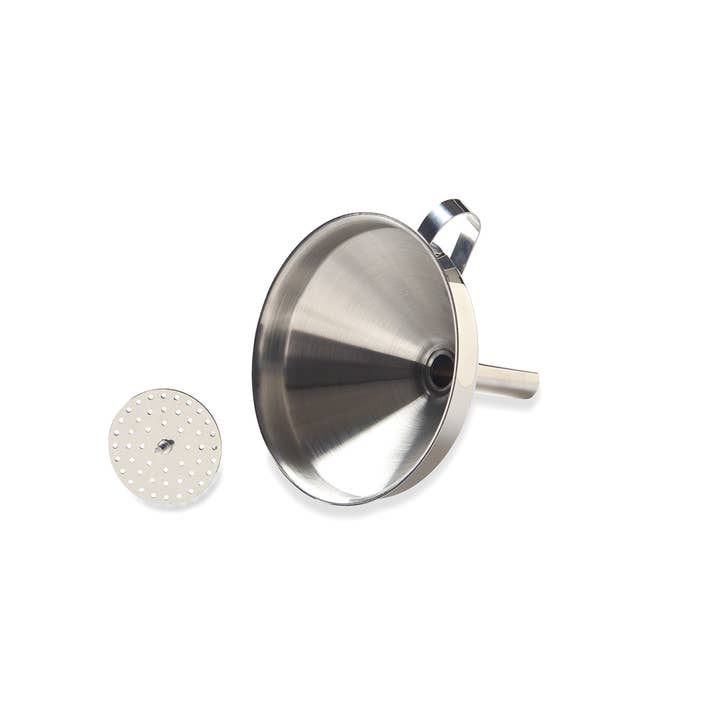Fox Run Brands - Wholesale Funnel - Fox Run Stainless Steel Funnel with Removable Strainer, 5"