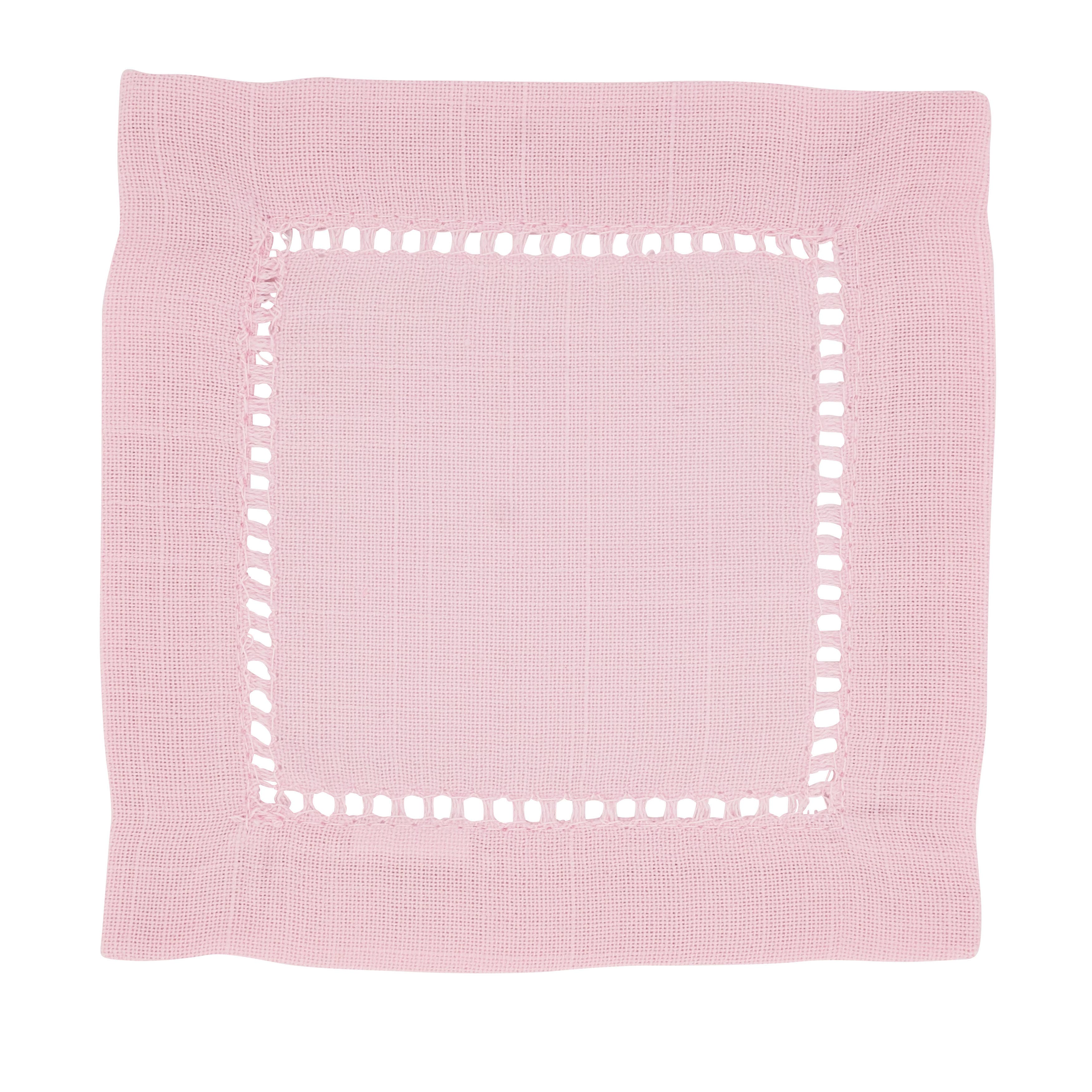 Saro Lifestyle - Vente Serviettes de table en tissu - Serviette à cocktail en lin avec ourlet ajouré16