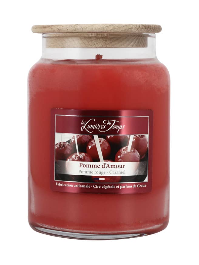 Colored Wax Candle 670 g Candy Apple for wholesale by Les Lumières du Temps