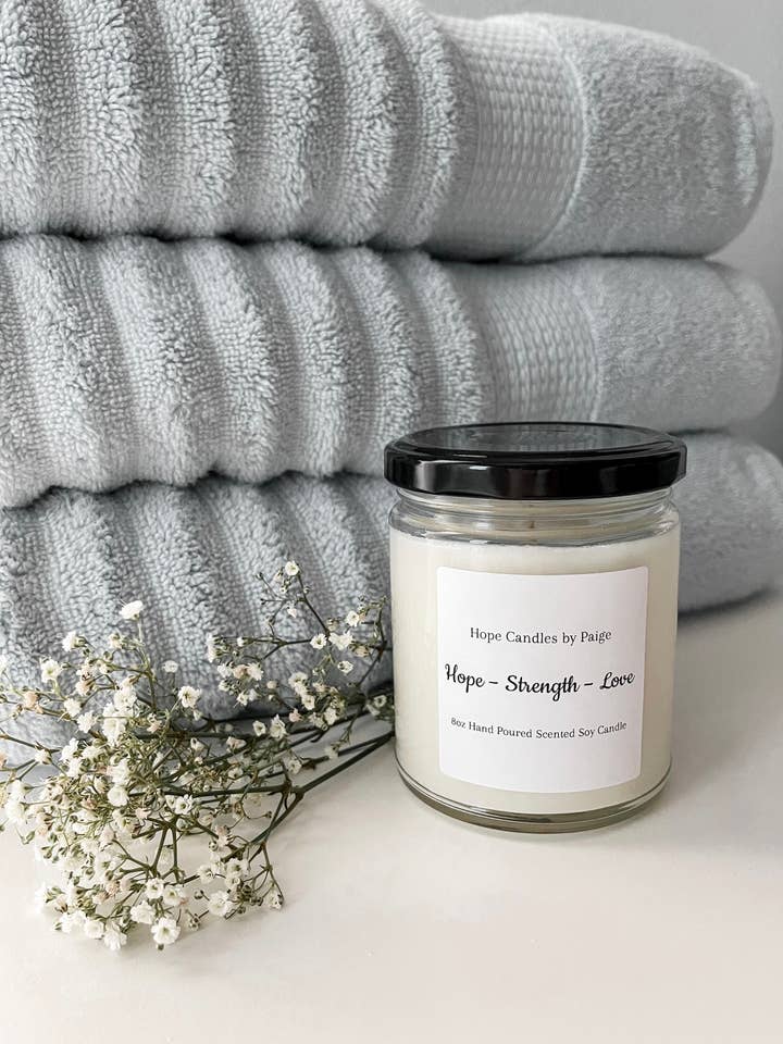 Soy Candle - Hand Poured - Hope Candle - Fresh N Clean - 100% Soy for wholesale by Hope Candle by Paige
