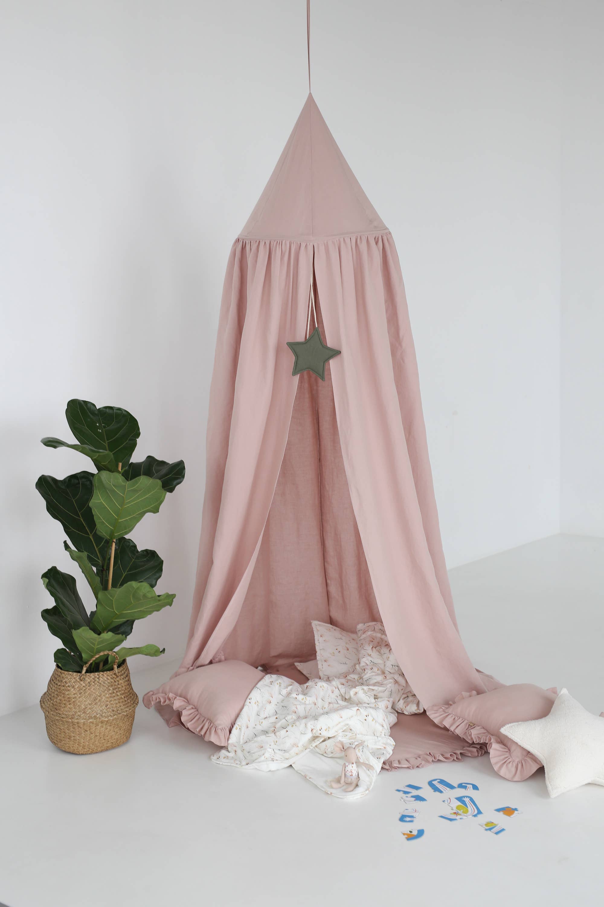 Babyly - Wholesale Bed Canopy - Kids & Baby - linen canopy/ linen baldachin (3 colours)5