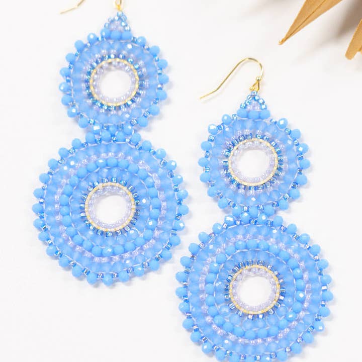 Bali Queen - Wholesale Dangle Earrings - Thai Crystal Double Circle Earrings41