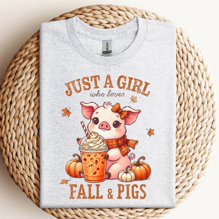 Bara en tjej som älskar höst & grisar hösttröja för wholesale av Londas Tees and Tumblers