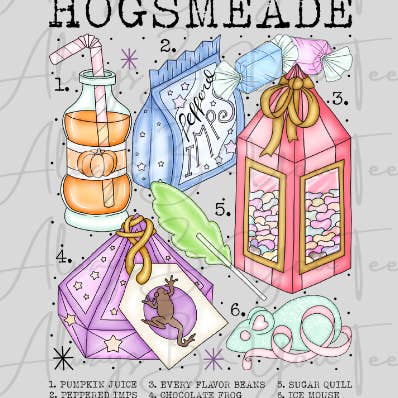 Honey Dukes Hogsmeade DTF Transfer for wholesale by Always B You Tees