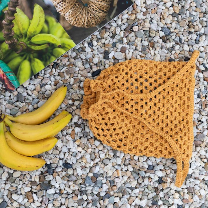 DIY Crochet Kit Drawstring Backpack Monza - Curry for wholesale by Hoooked Yarns
