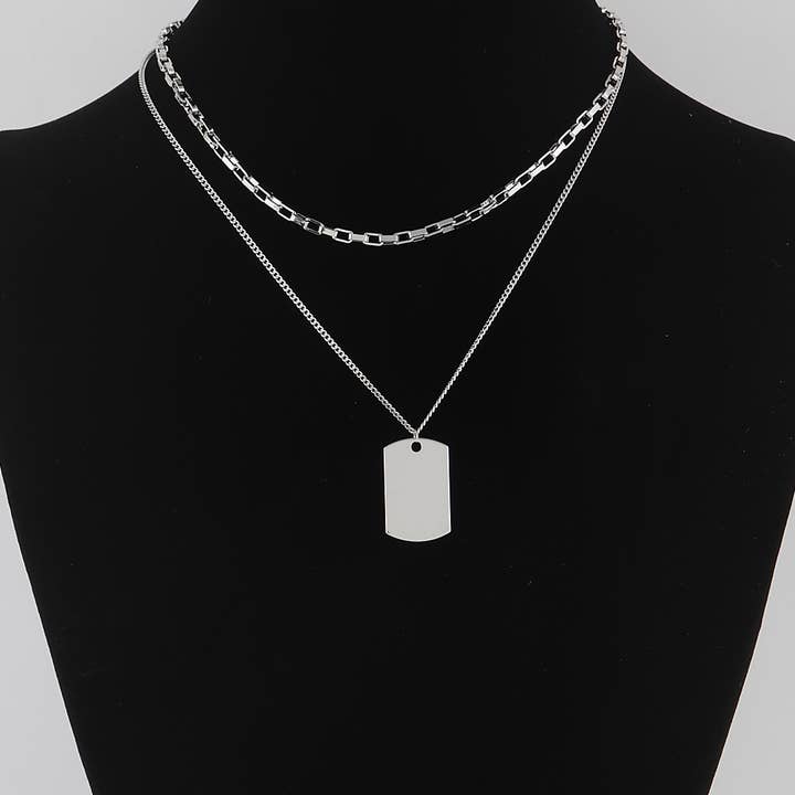 Pendant Double Layered Necklace for wholesale by 3AM BY H&D ACCESSORIES