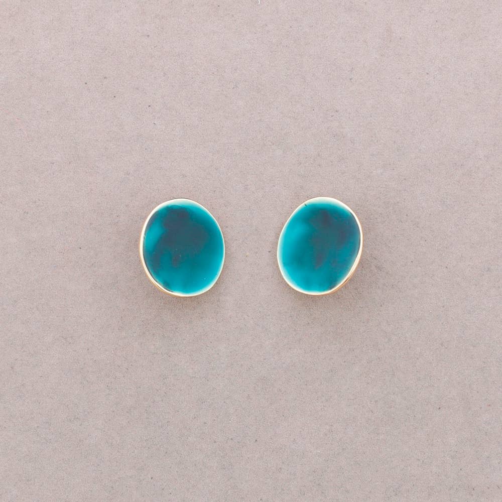Sonata – wholesale Snap jewellery – Medal Enamel Metal Clip Earrings4
