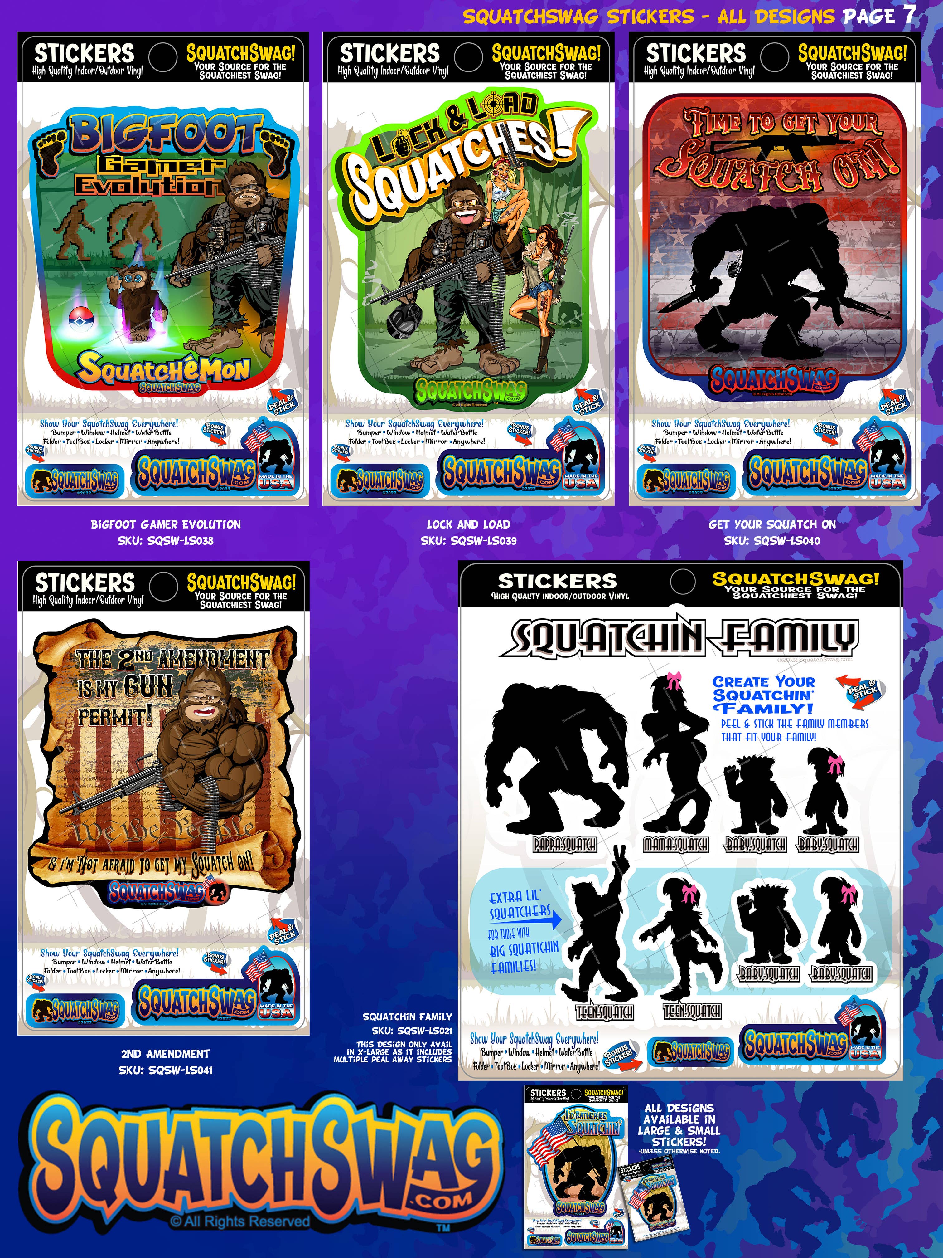 SquatchSwag - Wholesale Sticker - SquatchSwag Bigfoot Sticker Counter Top Display - NAMEDROP8