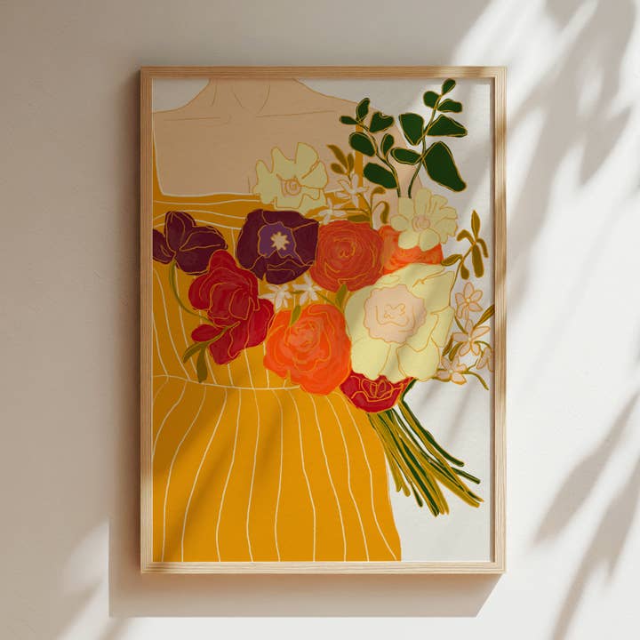 Summer Bouquet Art Print | Floral Wall Art for wholesale by Elsa Eleni