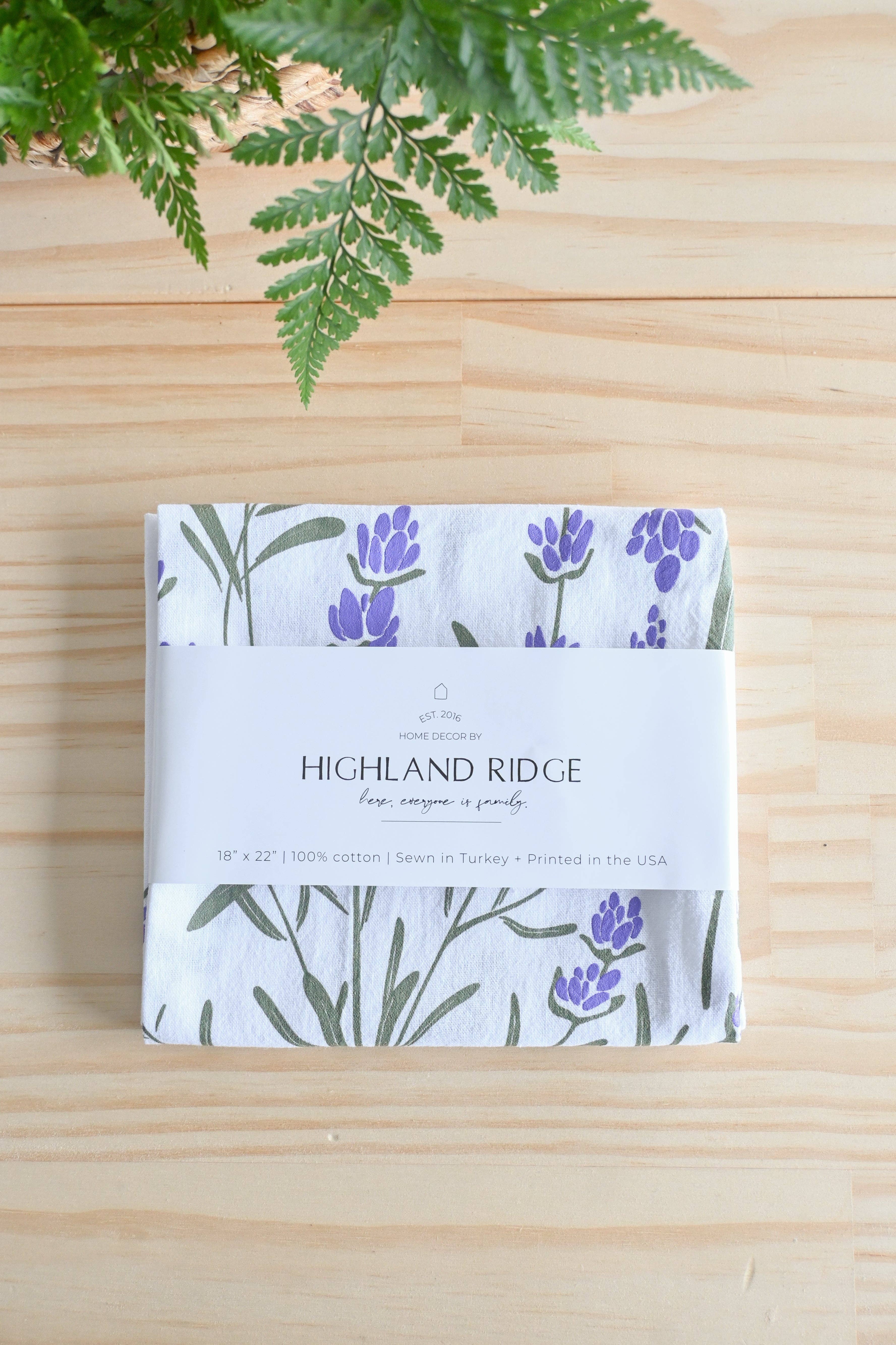 Highland Ridge  |  Handmade Home Decor - Wholesale Tea Towel - Lavender Tea Towel6