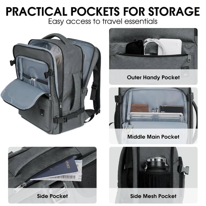 wandf - Wholesale Backpack - Unisex - Laptop Backpack 17 Inch with Wet Pocket For Spirit Airlines12