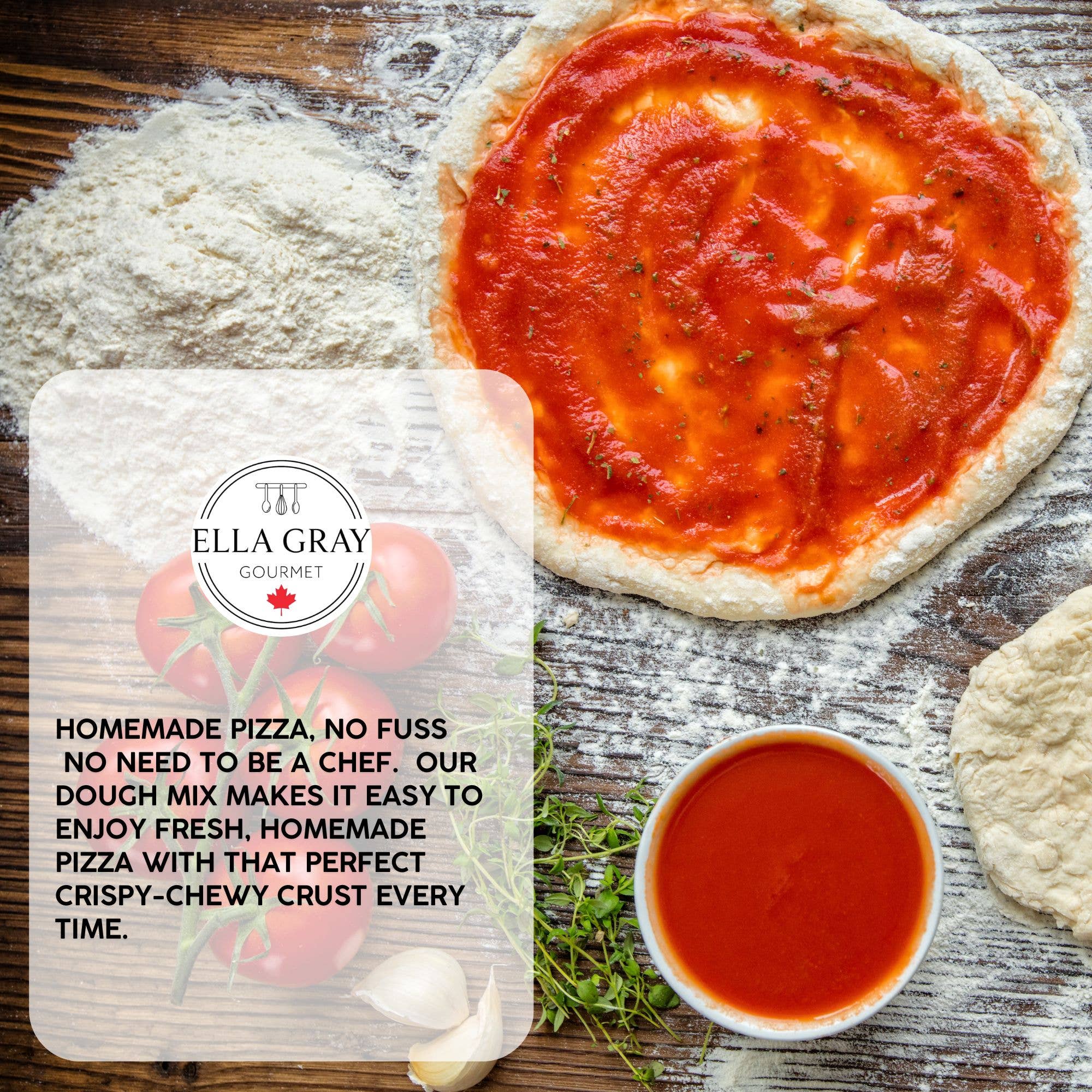 Ella Gray Gourmet - Vente Mélange pour pain - Mélange de pâte à pizza2