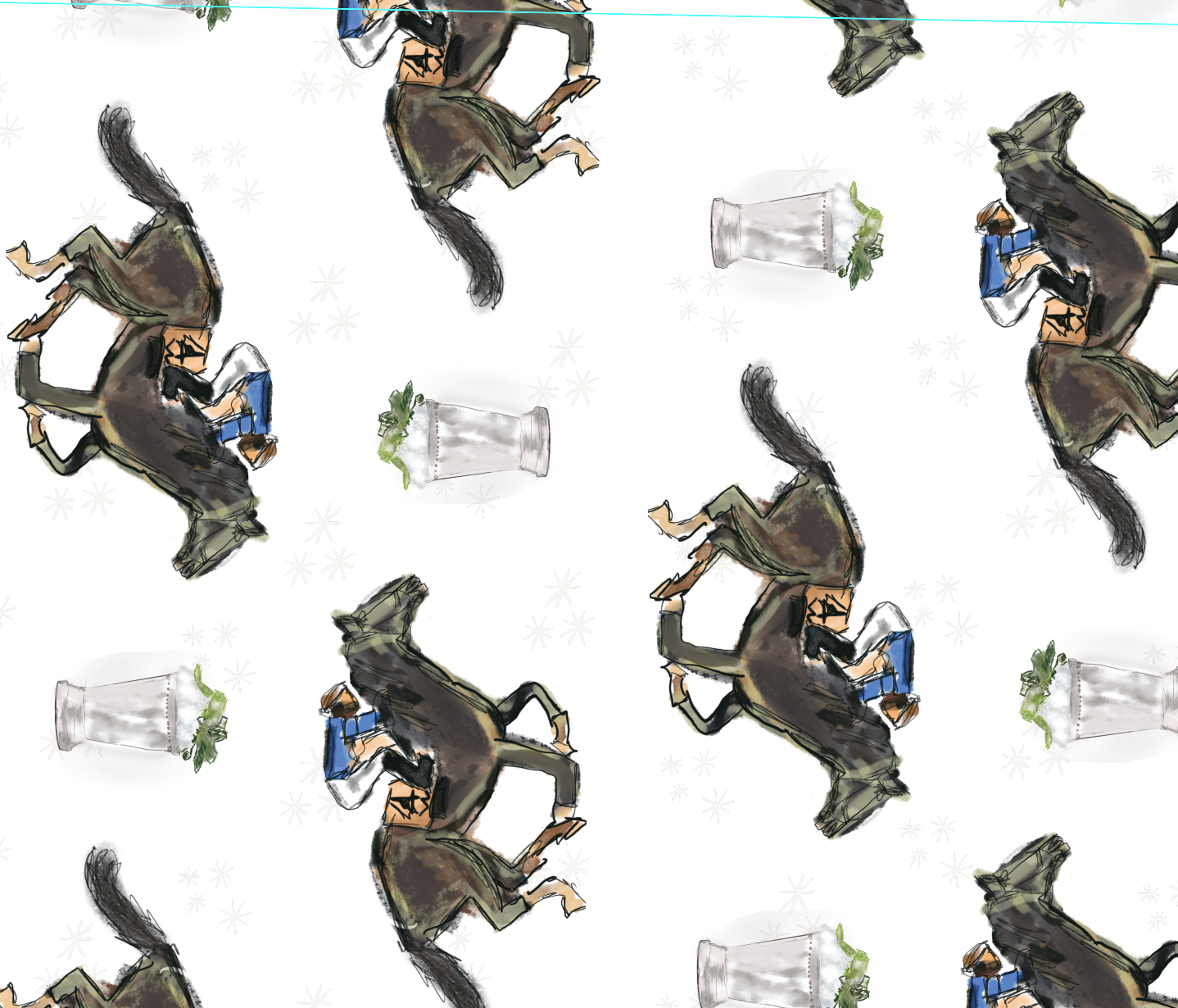 Hey Y'all Party - Wholesale Disposable Table Cover/Runner - Race Horse and Mint Julep Derby Multi Paper Table Runner3