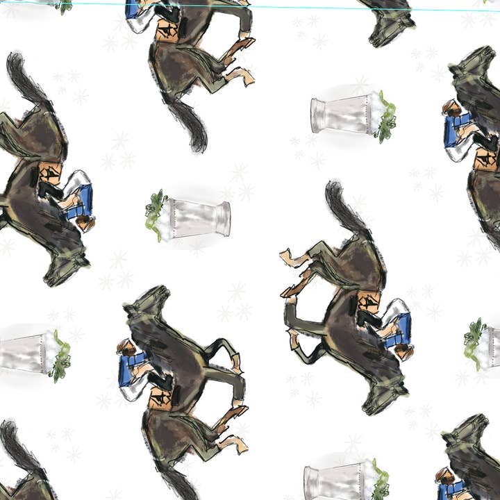 Hey Y'all Party - Wholesale Disposable Table Cover/Runner - Race Horse and Mint Julep Derby Multi Paper Table Runner3