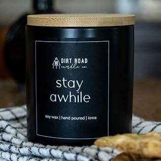 Stay Awhile Candle for wholesale by Dirt Road Candle Co