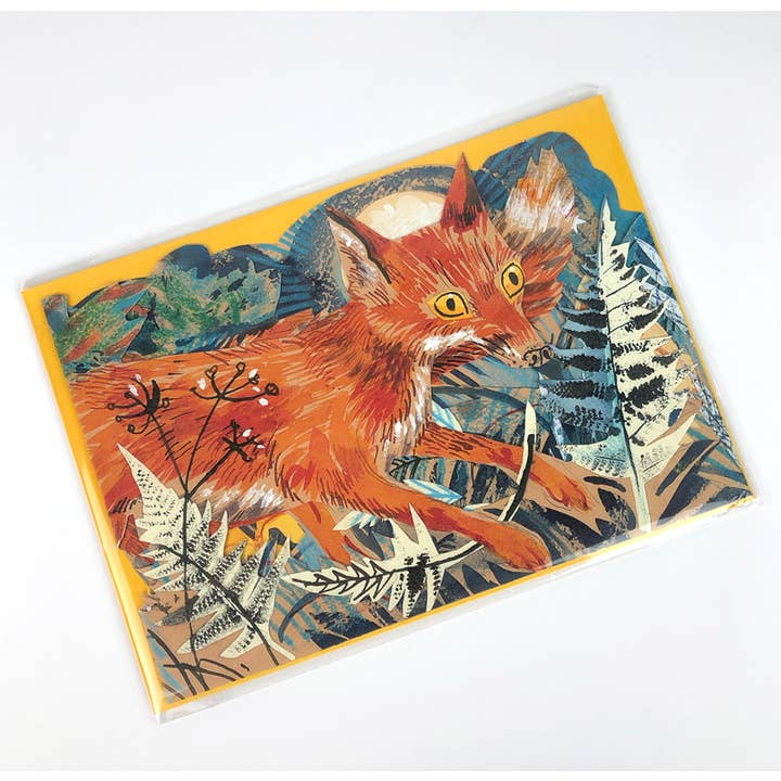 Art Angels - Wholesale Everyday Greeting Card - Fox Collage Card - Mark Hearld