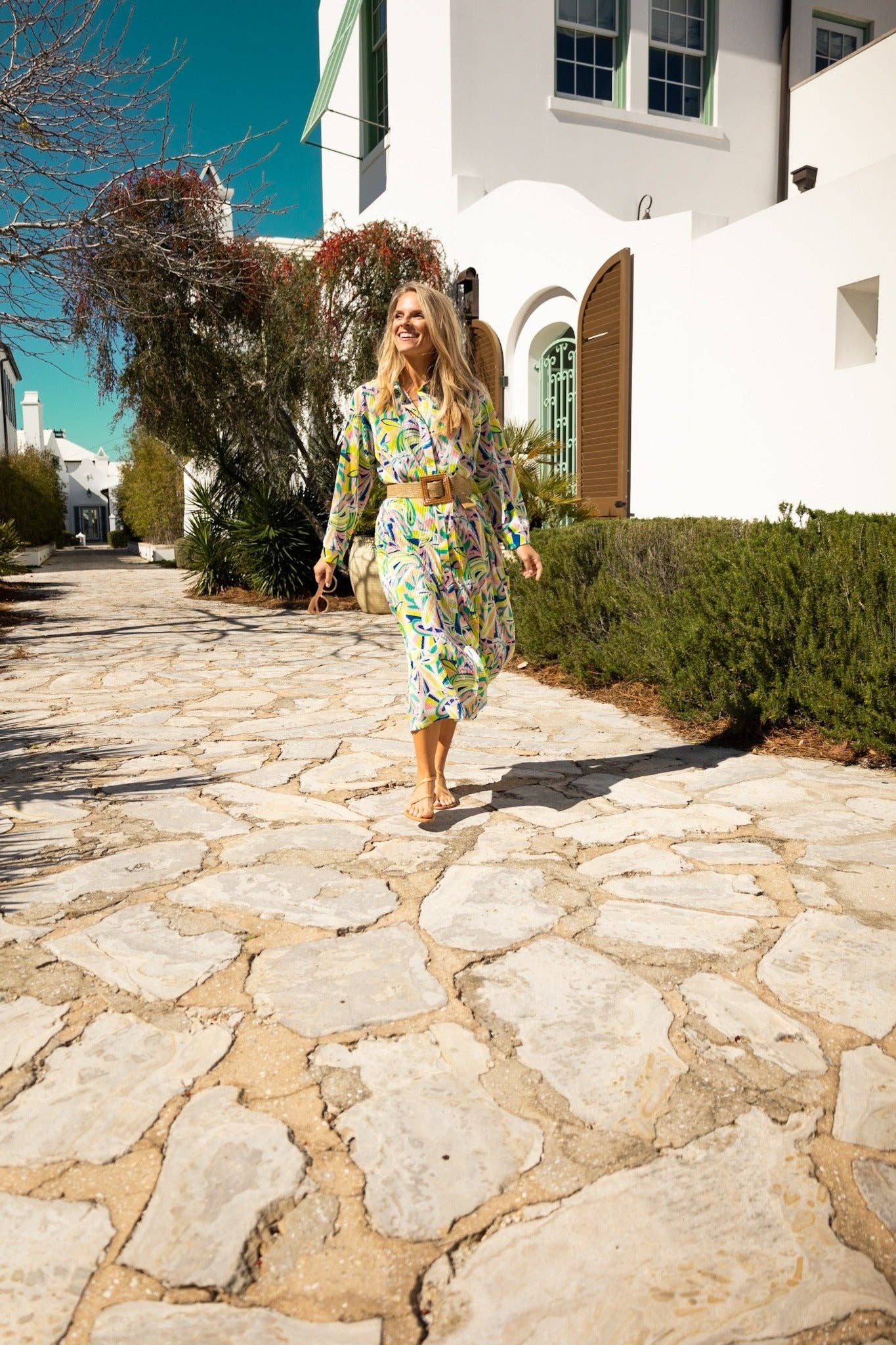 Multi Abstract button down coverup for wholesale on Faire4