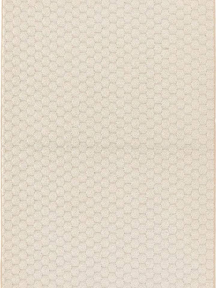 Textured Washable Honeycomb Cream Mat and Runner for wholesale by THE RUGS