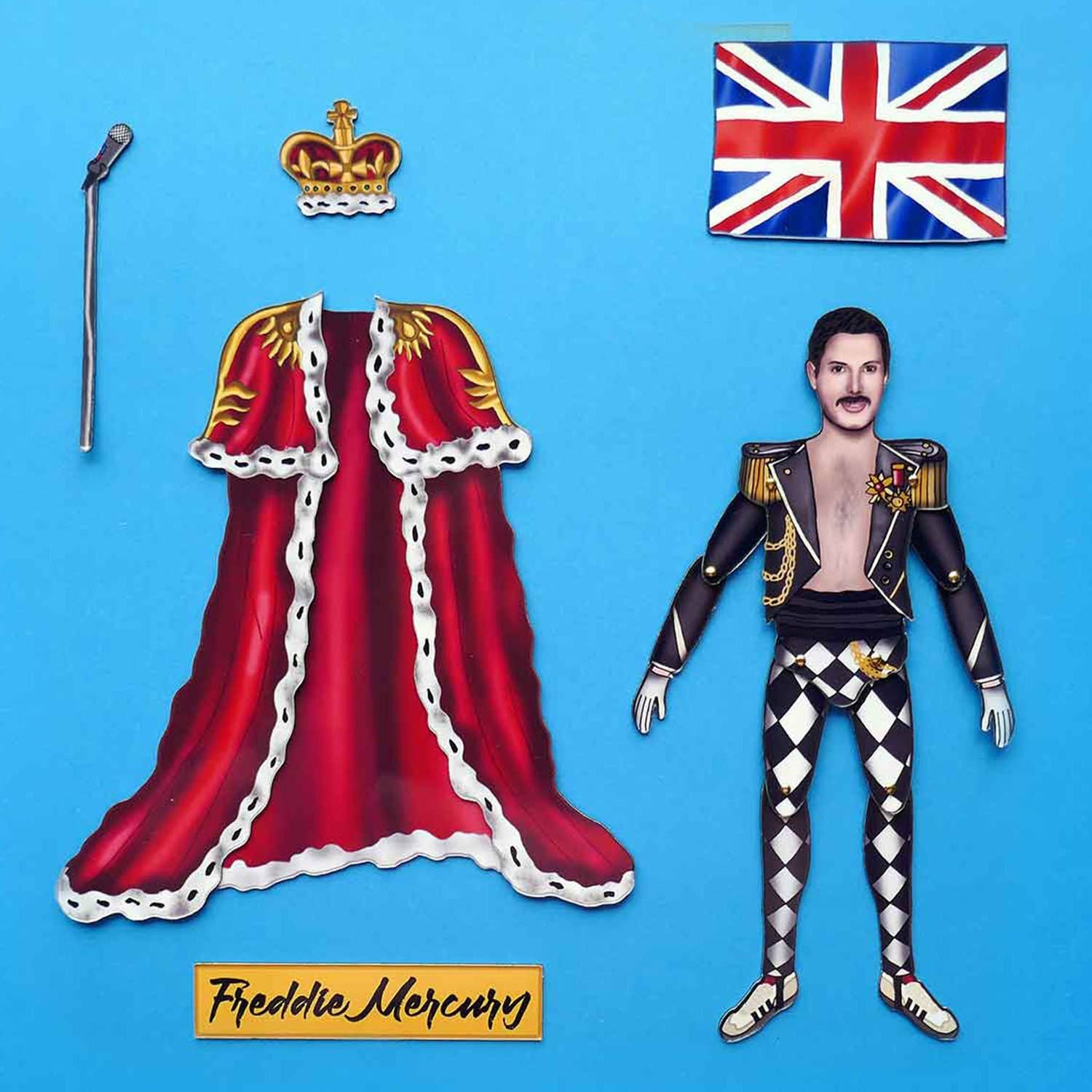THE PAPER IDOLL - Vente Aimants - Aimant de réfrigérateur articulé ou ensemble Freddie Mercury (The Queen).3