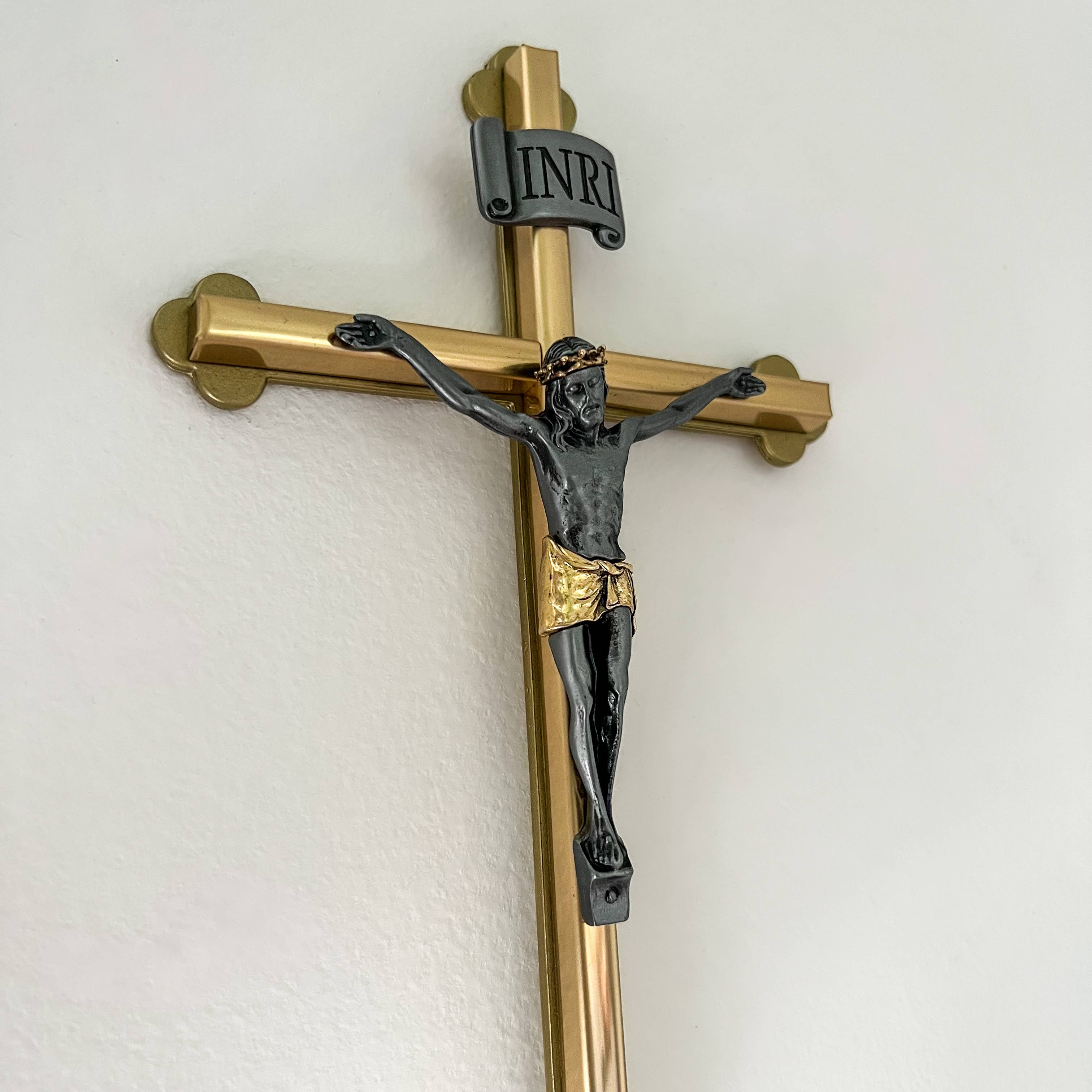 Abbey + CA Gift - Wholesale Wall Cross - 2-tone Wall Crucifix 8”1