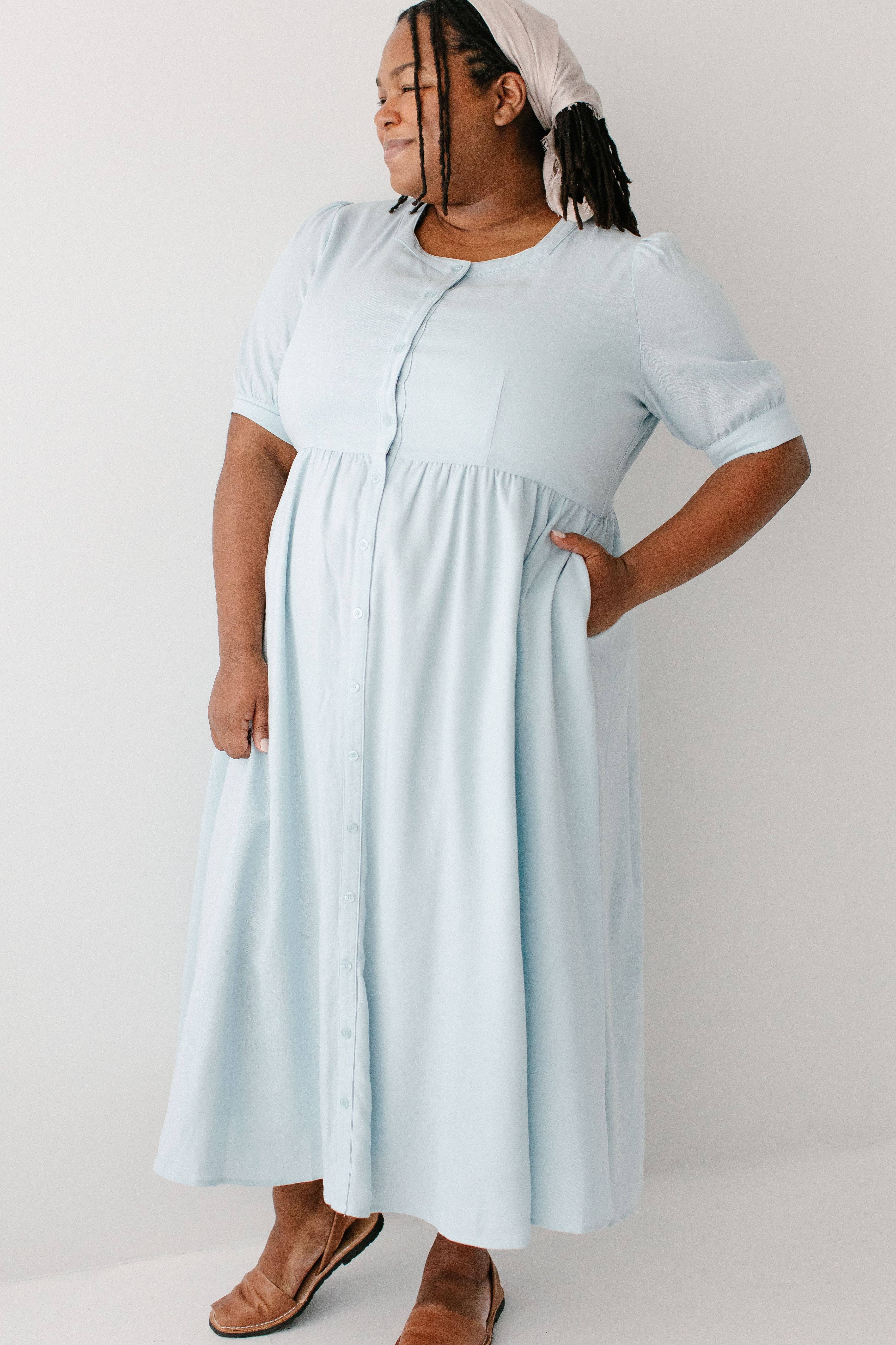 The Main Street Exchange - Wholesale Dress - Women's - 'Nora' Button Front A-Line Dress7