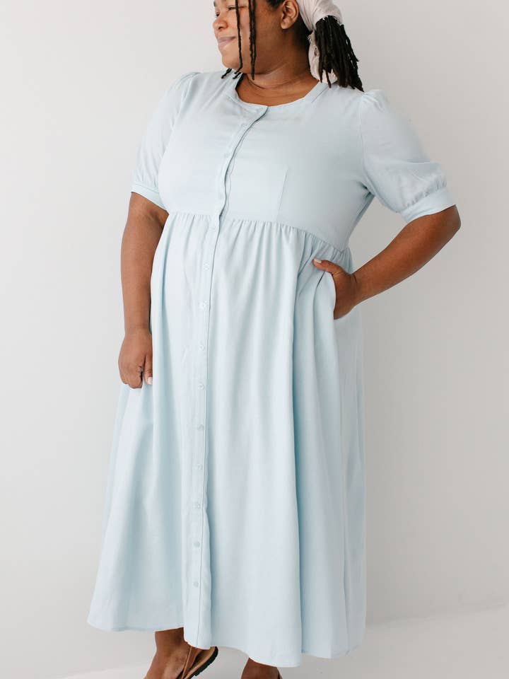 The Main Street Exchange - Wholesale Dress - Women's - 'Nora' Button Front A-Line Dress7