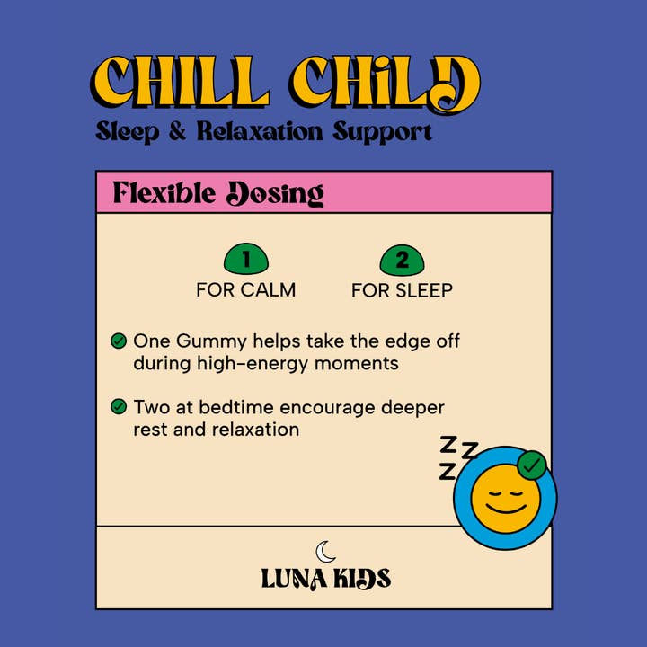 SubLuna - Wholesale Oral Supplement/Vitamin - Chill Child: Calm & Sleep Gummy8