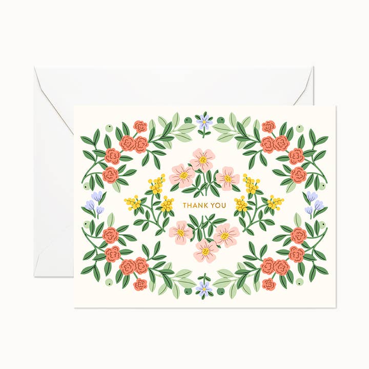 Linden Paper Co. – wholesale Thank you card – Thank you Meadows | Greeting Card0
