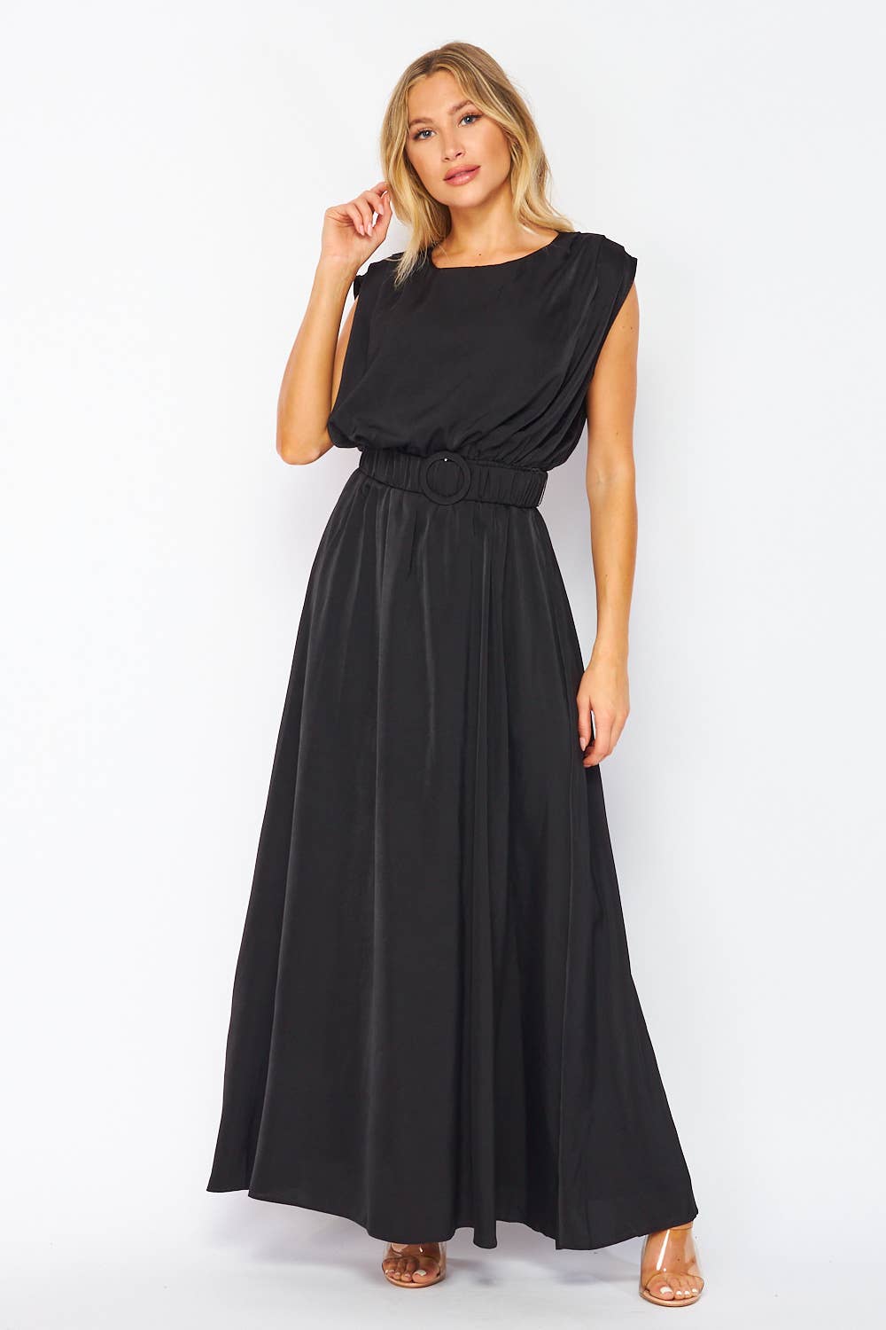 Peace Love Line - Venta al por mayor Vestido - Mujer - SLI3727 - VESTIDO LARGO DE SATÉN0