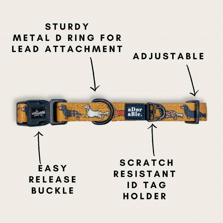 The aDoraBle Pooch Company - Wholesale Pet Collar - Dog - Collar - Dashing Dachshunds1