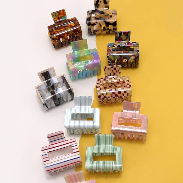 JOSSLYN by wall to wall - Vendita all'ingrosso Fermaglio per capelli - Donna - Mollette per capelli quadrate moderne in cellulosa | 40H49014