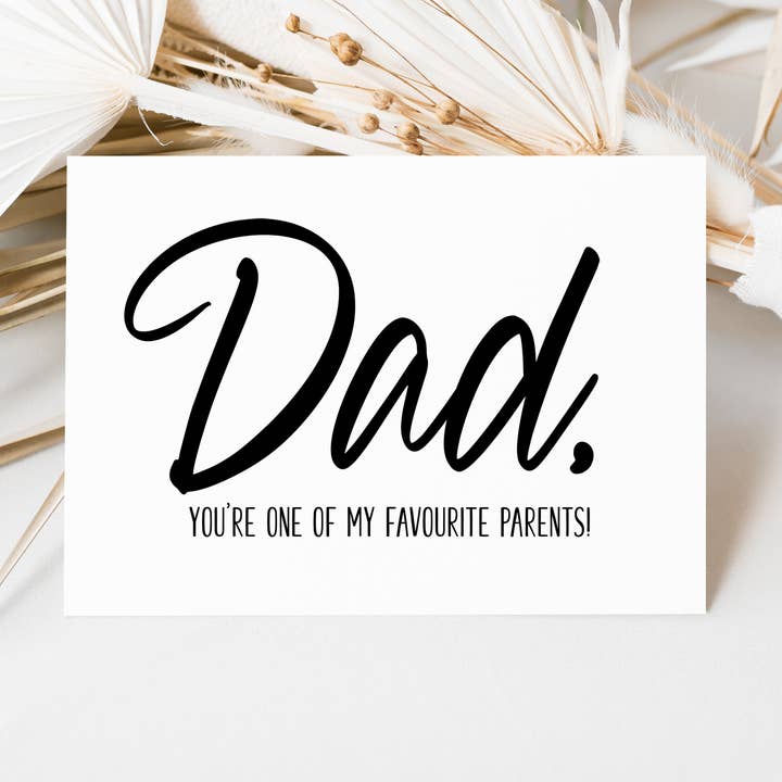 Funny Fathers Day Card for Dad, Dad Your My Favourite Parent for wholesale by Coco Press