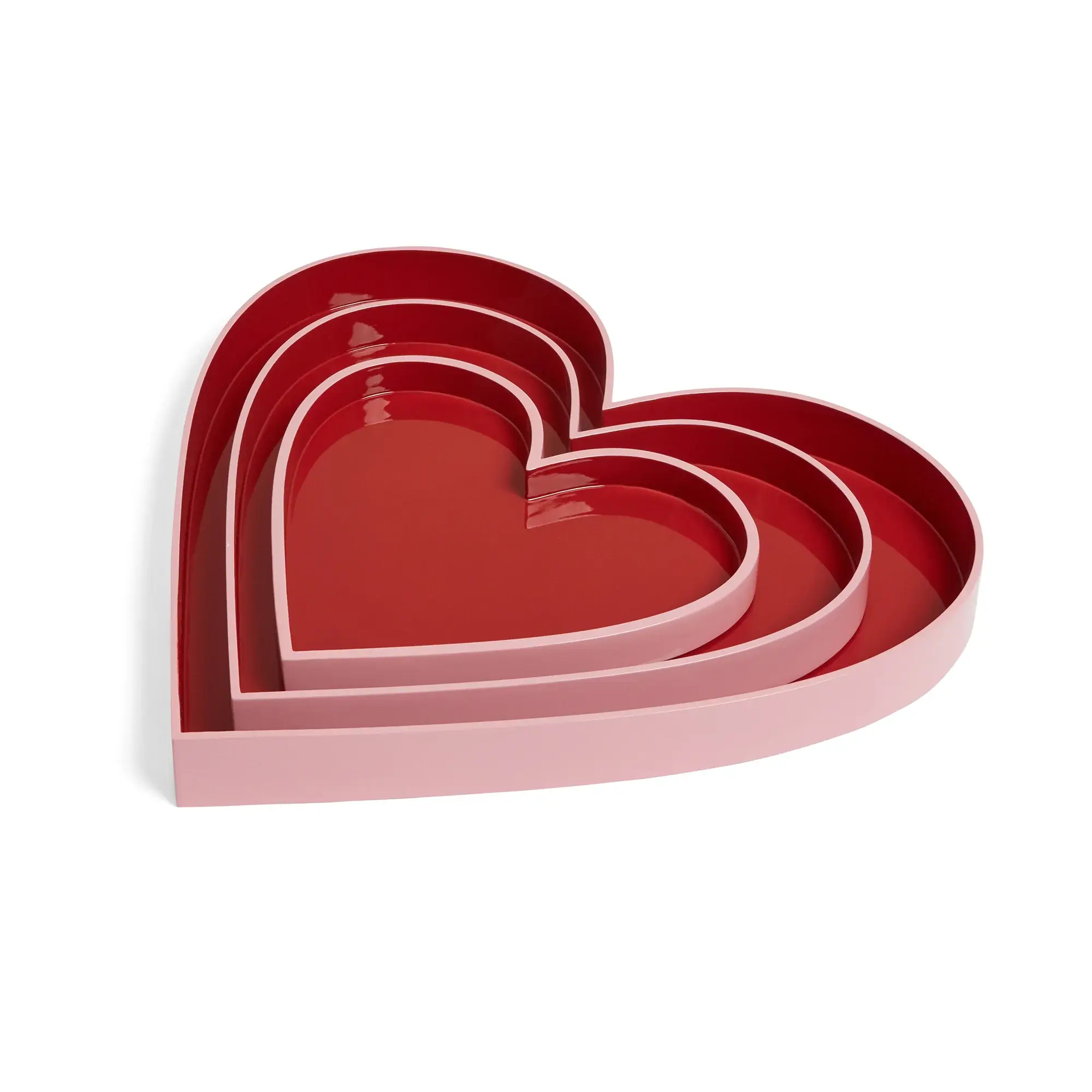 Host Home - Wholesale Decorative Tray - RED HEART LACQUER TRAY3
