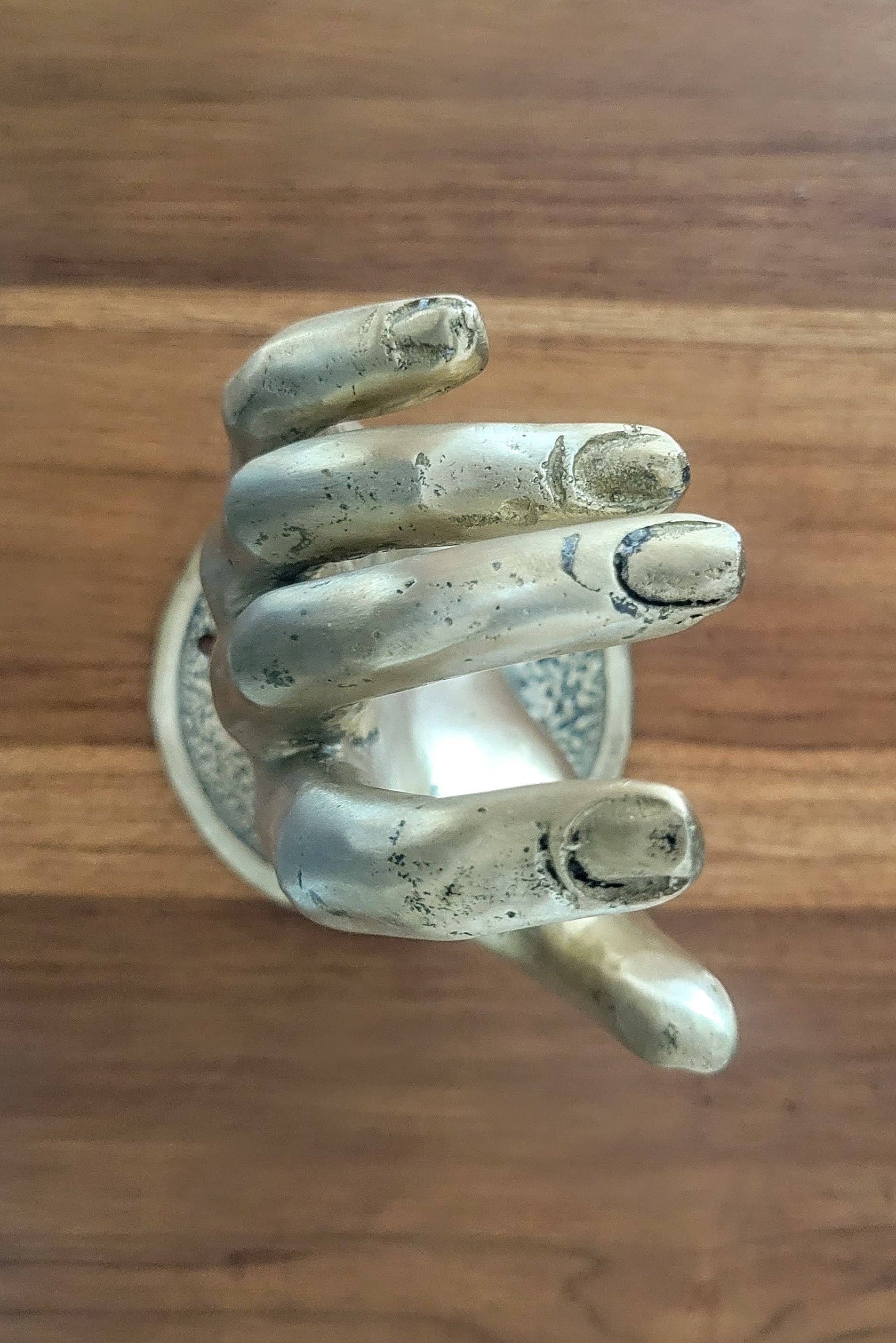 Ubud Glass - Vente Poignée/bouton - Poignée de porte poignée de main en laiton massif – Poignée murale steampunk (gauche/droite)7