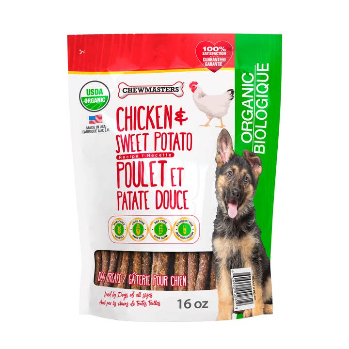 POULET ET PATATES DOUCES BIOLOGIQUES 454 G (16 oz.) pour la vente par Chewmasters