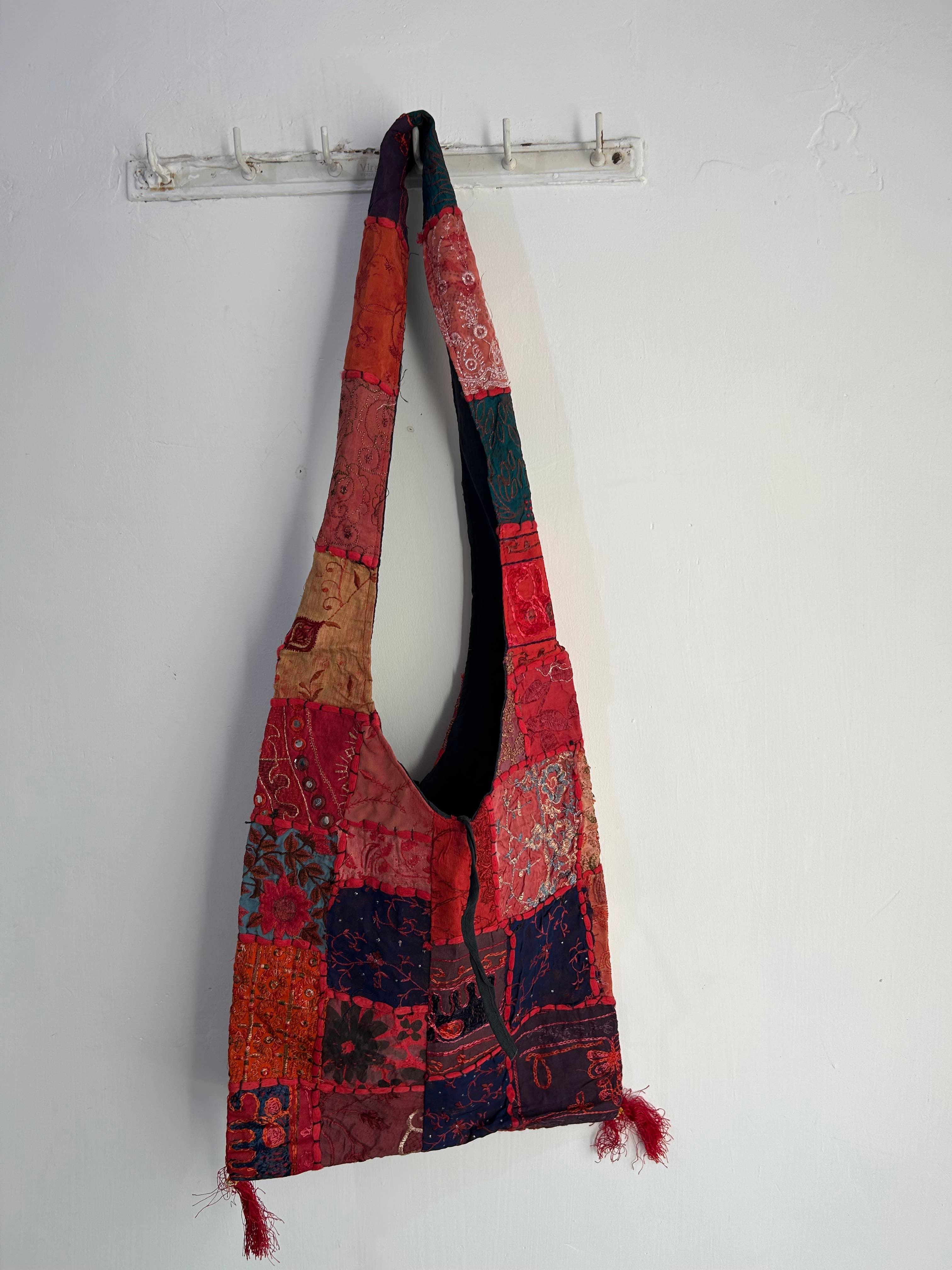 Meghcraft - Vendita all'ingrosso Borsa tote - Donna - Borsa Jhola Patchwork Vintage Indiano - Borsa a Tracolla Borsa Boho11