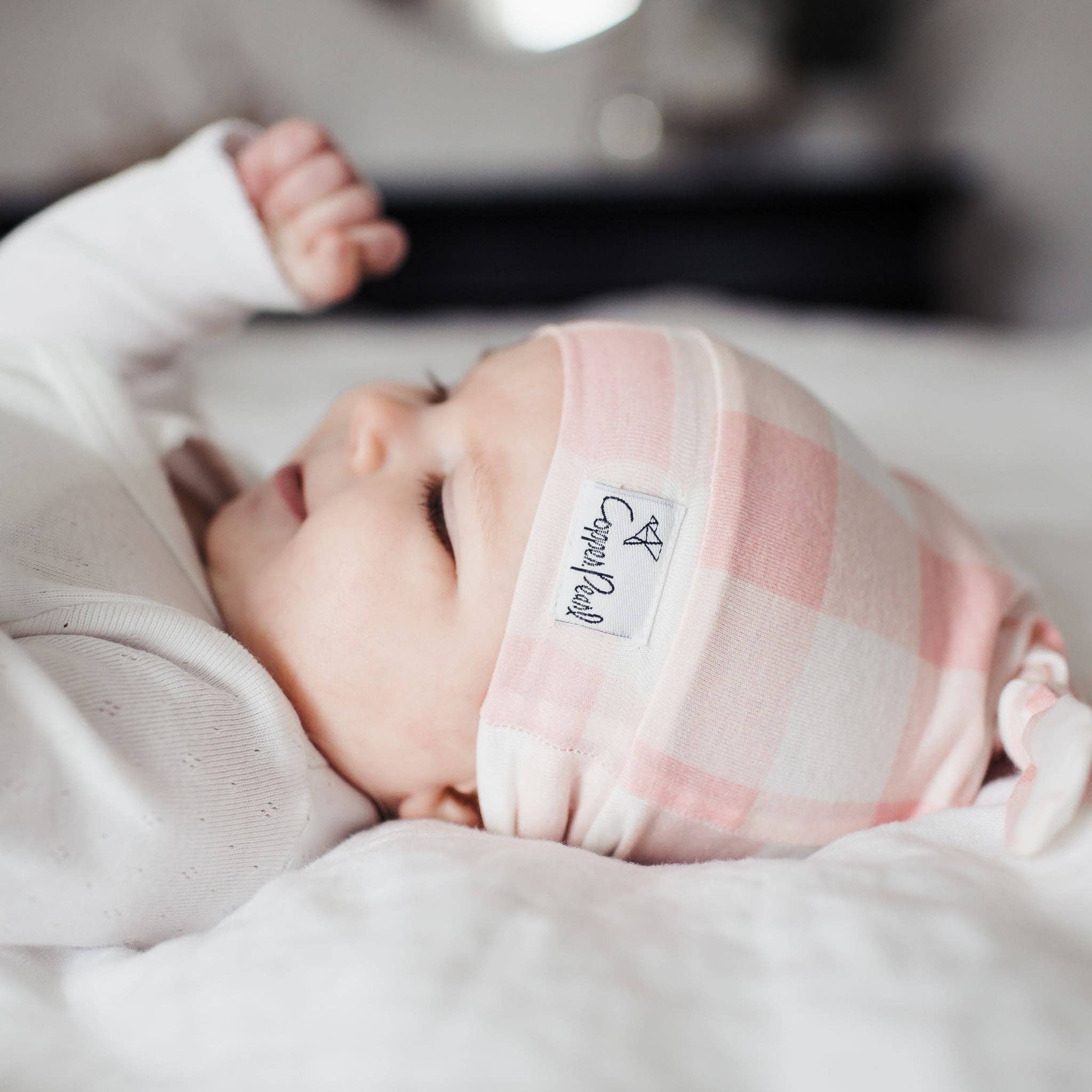 Copper Pearl - Wholesale Newborn/Knit Hat - Baby - Top Knot Hat - London1