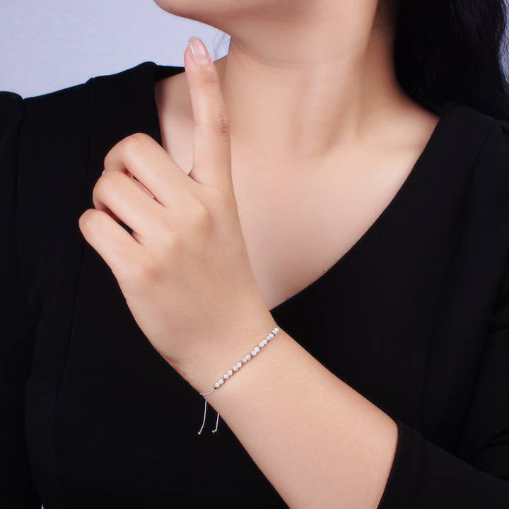 Aim Eternal – Engroshandel Perlearmbånd – 14 K guld fyldt Howlite Multifacetteret hvid bomuld streng justerbar armbånd | WA-2184 ~ WA-21861