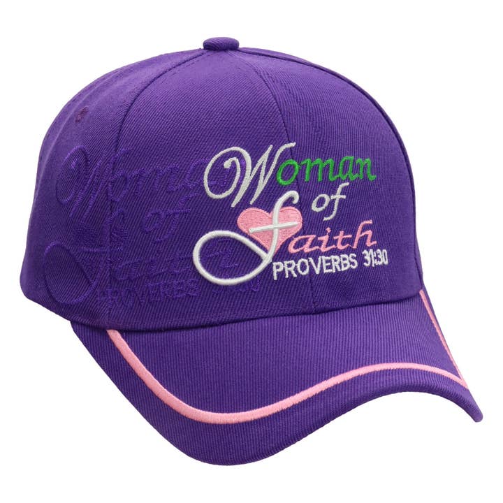 Cap Zone - Wholesale Baseball Cap - Women's - Woman Of Faith Proverbs Baseball Cap6